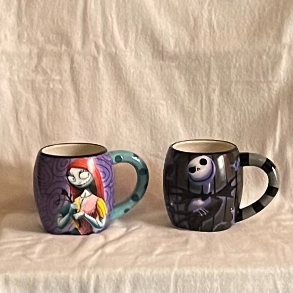 🎄Christmas In July🎄Nightmare Before Christmas Jack Skellington & Sally Mugs Cups